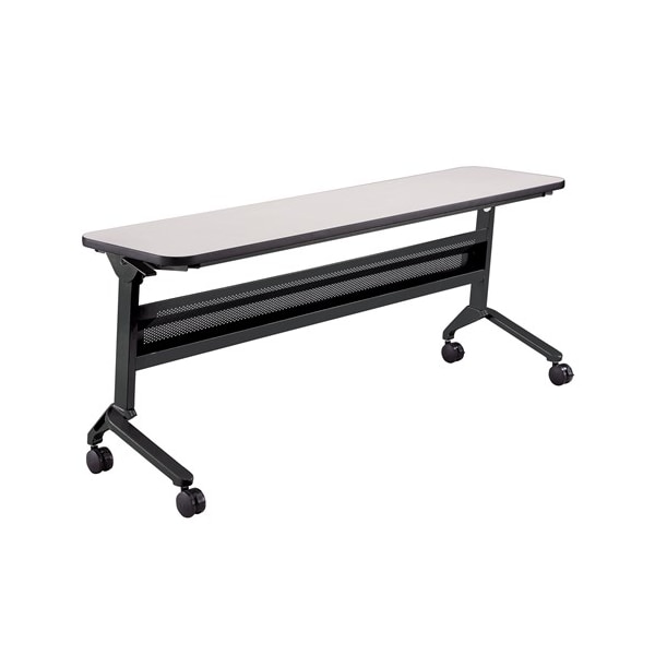 Safco Rectangle Flip-N-Go 18 x 72" Rectangular Training, 72 W, 18 L, 29 H, Laminate Top Top, Folkstone - LF1872TSFLK4