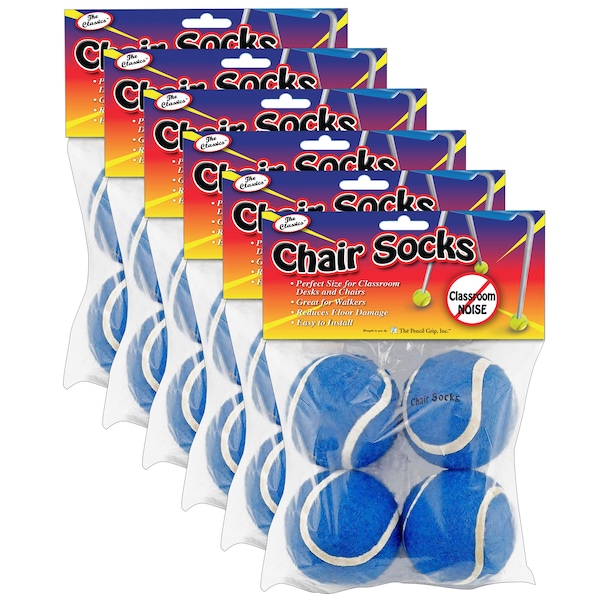 The Pencil Grip Chair Socks, Blue, PK24 - TPG-232