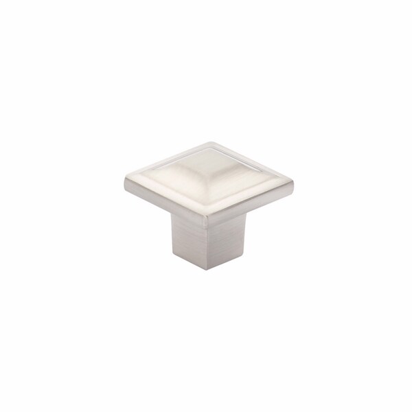 Schaub 1-1/4in Menlo Park Square Cabinet Knob Brushed Nickel Finish - 530-BN