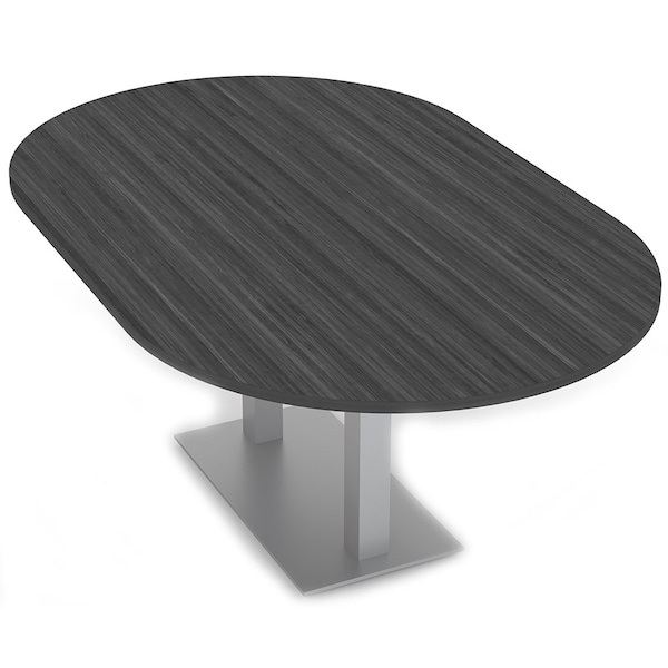 Skutchi Designs Racetrack Shaped 6 Person Conference Room Table, 46" W, 6 ft. L, 29" H, Asian Night - HAR-RAC-46X72-DOU-ASIANNIGHT