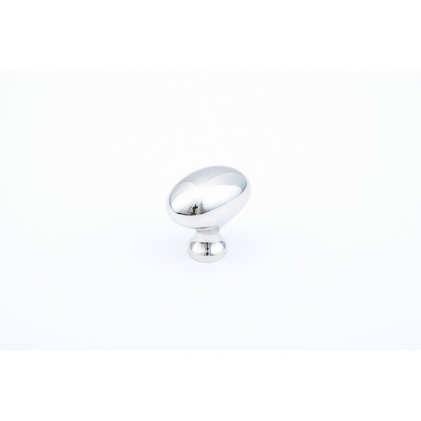 Schaub 1-3/8in Oval Country Traditional Cabinet Knob Polished Nickel Finish - 719-PN
