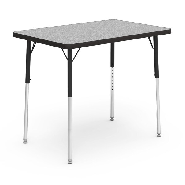 Virco 36 in. W, 24 in. L, 22-30 in. H, Grey Nebula Top / Black Edge - 482436