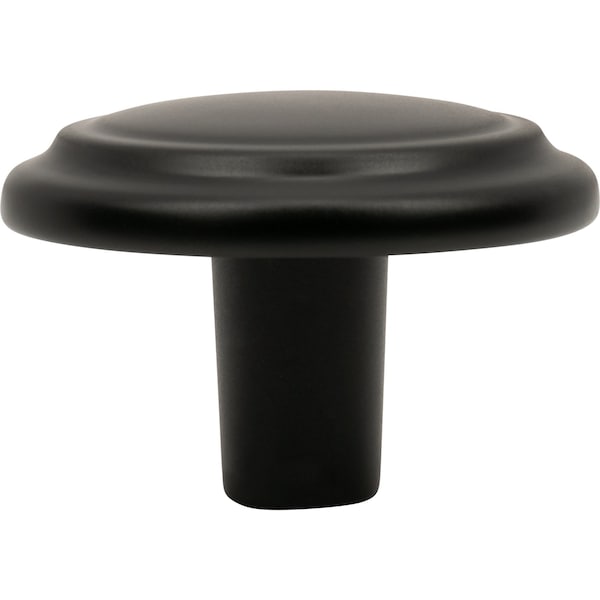 Designperfect 1-1/4 Diameter Round Cabinet Knob, Matte/Flat Black - DPA-R92KBLK