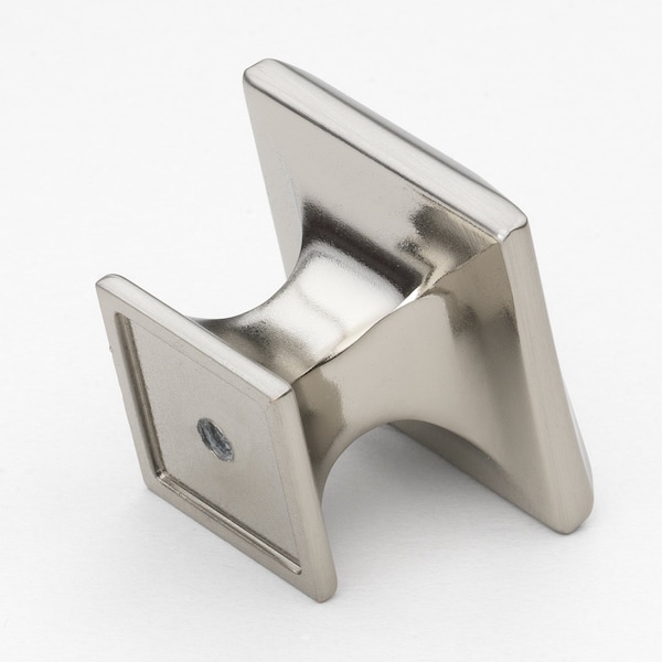 Gliderite Hardware 1-1/4 in. Square Twisted Knob Satin Nickel, 25PK - 5865-SN-25