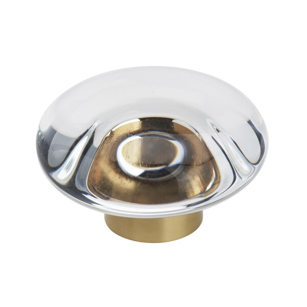 Amerock Glacio 1-3/4 in 44 mm Diameter Clear/Champagne Bronze Cabinet Knob - BP36652CCZ