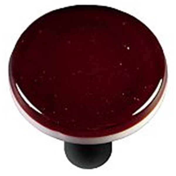 Towels Usa Garnet Red Round Glass Cabinet Knob - Black Post - TO2521967