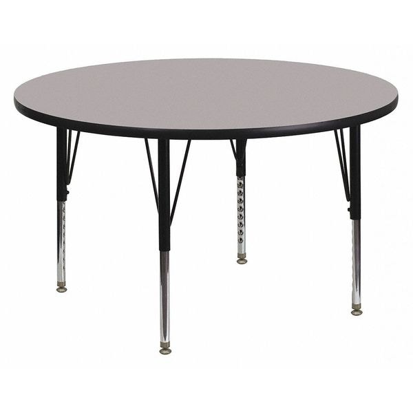 Flash Furniture Round Activity Table, 48" W, 48" L, 25.25" H, Laminate, Grey - XU-A48-RND-GY-H-P-GG
