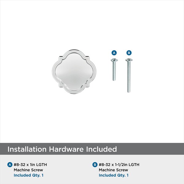 Amerock Grace Revitalize 1-3/8 inch 35mm Diameter Polished Chrome Cabinet Knob - BP3662826
