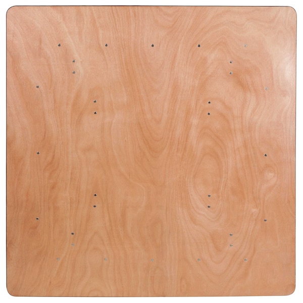 Flash Furniture Square Folding Table, 60" W, 60" L, 30.125" H, Wood Top, Wood Grain - YT-WFFT60-SQ-GG