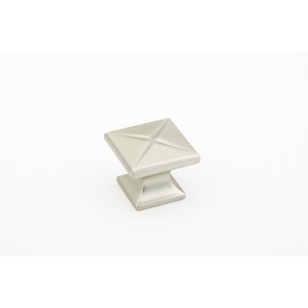 Schaub 1-3/8in Northport Square Cabinet Knob Satin Nickel Finish - 215-15
