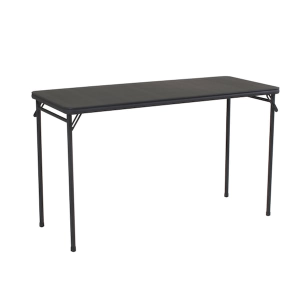 Bridgeport Folding Table, 20" x 48", Vinyl Top, Black Color - C341BP14BLK1E