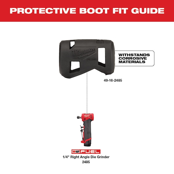 Milwaukee Tool M12 FUEL 1/4 in Right Angle Die Grinder, 25,000 RPM (Tool Only) - 2485-20