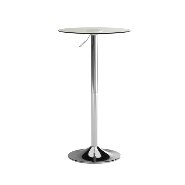 Flash Furniture Round 23.5" W, 23.5" L, 41" H, Glass Top, Clear - CH-5-GG