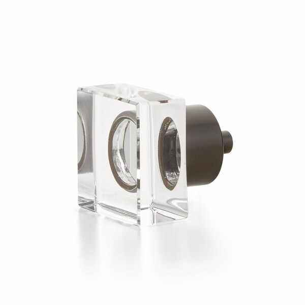 Schaub City Lights Square Glass Knob Oil Rubbed Bronze Finish - 57-10B