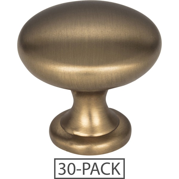 Elements By Hardware Resources 30-Pack of the 1-3/16" Diameter Satin Bronze Madison Cabinet Mushroom Knob - 3910-SBZ-30