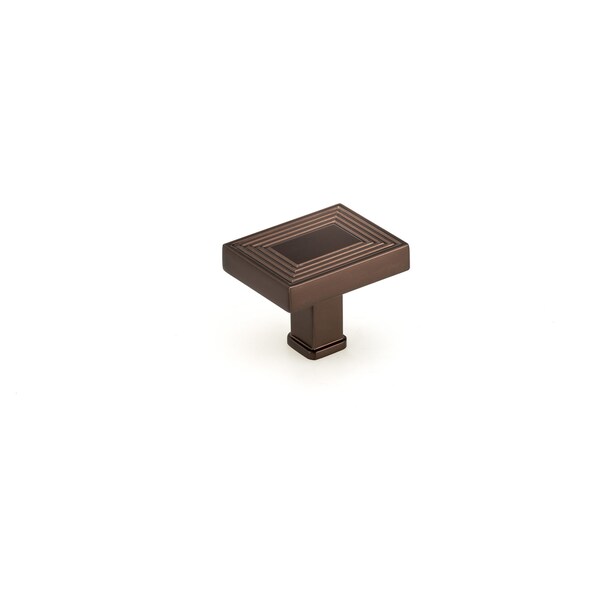 Richelieu 1 25/32 in (45 mm) x 1 3/8 in (35 mm) Honey Bronze Transitional Cabinet Knob - BP87883545HBRZ