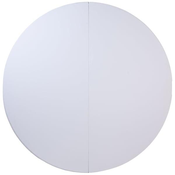 Flash Furniture Round Folding Table, 70.75" W, 70.75" L, 29" H, Plastic Top, White - RB-183RFH-GG