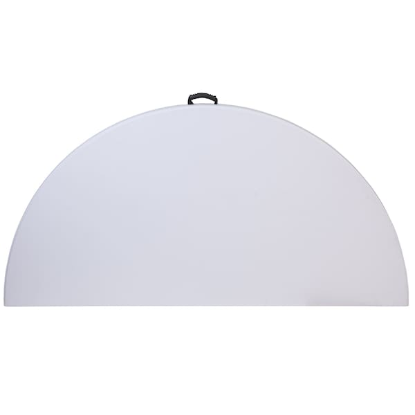 Flash Furniture Round Folding Table, 70.75" W, 70.75" L, 29" H, Plastic Top, White - RB-183RFH-GG