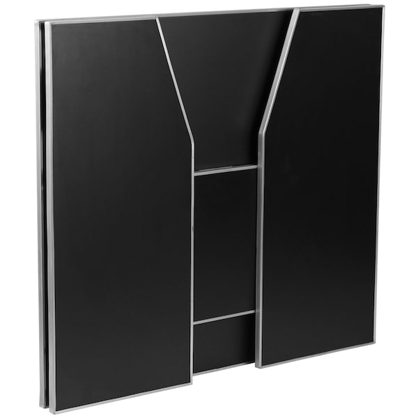 Flash Furniture Foldable Bar, 4ft., Black, 47.75" W, 19.5" L, 42.75" H, Laminate Top, Black - XA-BAR-48-BK-GG