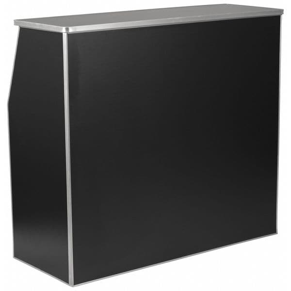 Flash Furniture Foldable Bar, 4ft., Black, 47.75" W, 19.5" L, 42.75" H, Laminate Top, Black - XA-BAR-48-BK-GG