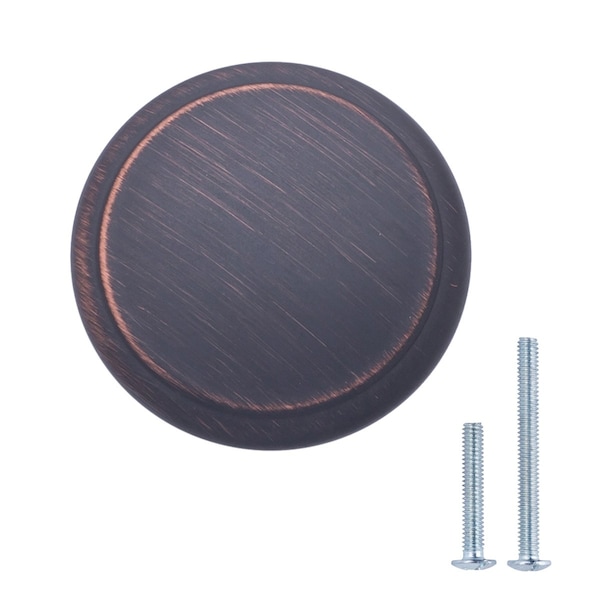 South Main Hardware Modern Top Ring Cabinet Knob, 1.16" Diameter, Oil Rubbed Bronze, 10PK - SH2712-ORB-10
