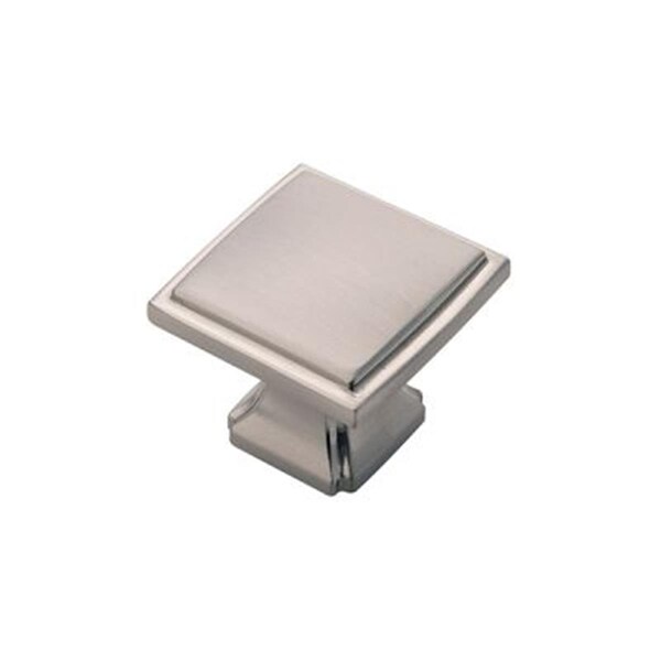 Belwith Products 1.25 in. Bridges Square Knob - Satin Nickel - BWP3240 SN