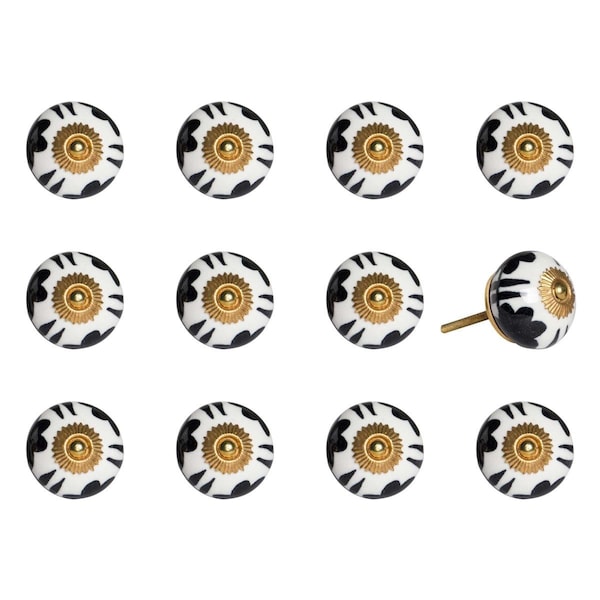 Decoracion K000011 Knob It - Blue Yellow & Black, 12PK - DE3091741