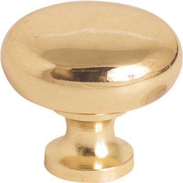 Anvil Mark 1-1/4 in. Polish Brass Cabinet Knob, 5PK - 2492408