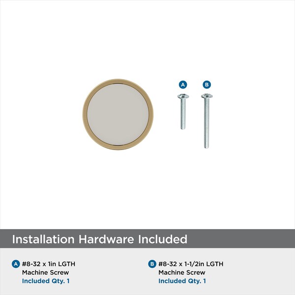 Amerock Oberon 1-3/8 inch 35mm Diameter Champagne Bronze/Frosted Acrylic Cabinet Knob - BP36608CZFA