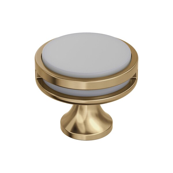 Amerock Oberon 1-3/8 inch 35mm Diameter Champagne Bronze/Frosted Acrylic Cabinet Knob - BP36608CZFA