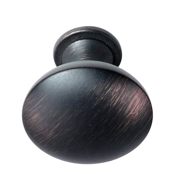 South Main Hardware 1-1/4 in. Oil Rubbed Bronze Modern Round Cabinet Knob (10PK) - SH5305-ORB-10