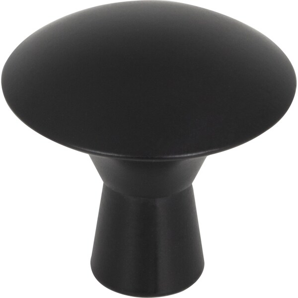 Elements By Hardware Resources 1-1/16" Diameter Matte Black Zachary Cabinet Mushroom Knob - 988MB