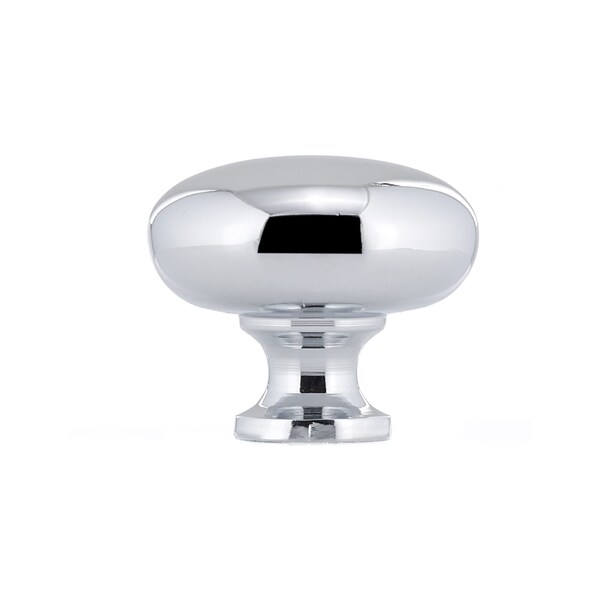 Richelieu 1 1/4 in (32 mm) Chrome Contemporary Metal Cabinet Knob - BP770140