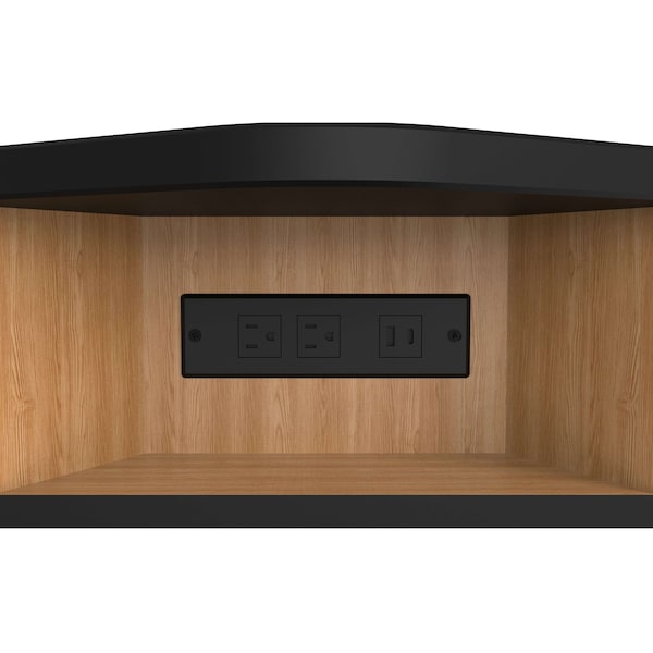 National Public Seating 6-Person Workstation, Chem-Res Top, Cabinet Base, Drawers, Power Strips - WSHC-CDP