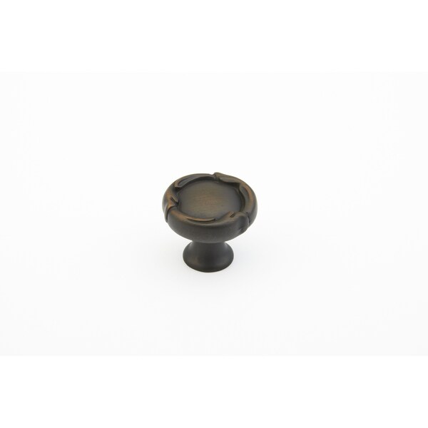 Schaub 1-5/16in French Farm Round Cabinet Knob Ancient Bronze Finish - 260-ABZ