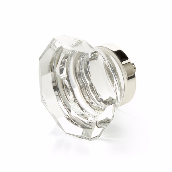 Schaub City Lights Faceted Dome Glass Knob Polished Nickel Finish - 54-PN