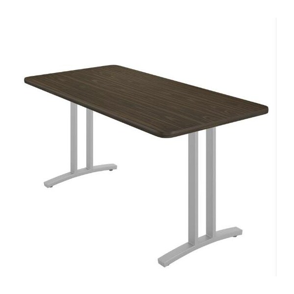 Correll Rectangle Modern Design Executive Table/Desk, 60 in W, Particleboard Top, Walnut - CD3060R-01-14-01