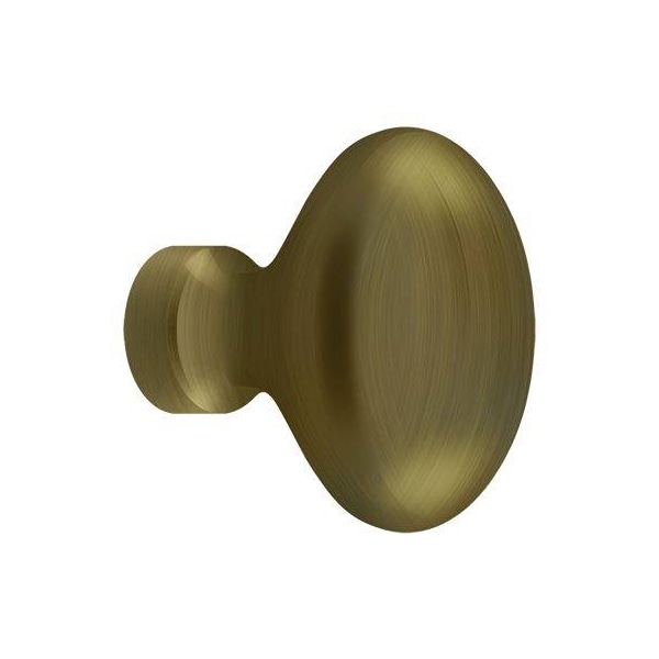 Deltana Knob, Oval/Egg Shape Antique Brass - KE125U5