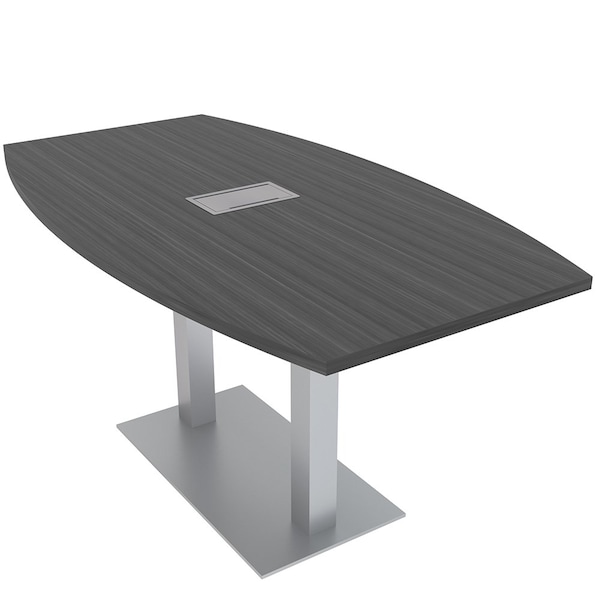 Skutchi Designs 33.5 in W, 69.5 in L, 29 in H, Engineered Wood Top, Grey - HAR-BOT-34X70-DOU-ELEC-ASIANNIGHT
