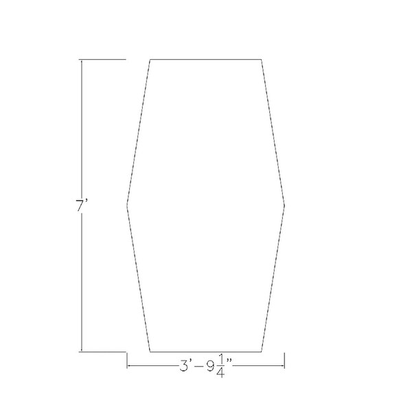 Skutchi Designs 45.25 in W, 84 in L, 29 in H, Engineered Wood Top, White - H-HEXIR4684DOU-WC-EL