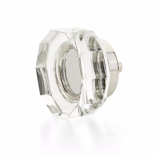 Schaub City Lights Multi Sided Glass Knob Polished Nickel Finish - 53-PN