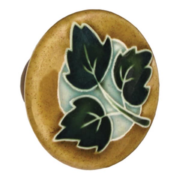 Acorn Mfg Lg Rd Brown with 3 Green Leaves - PR1YP
