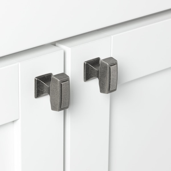 Gliderite Hardware 1-1/8 in. Rectangle Cabinet Knob - 87390-WN, 5PK - 87390-WN-5