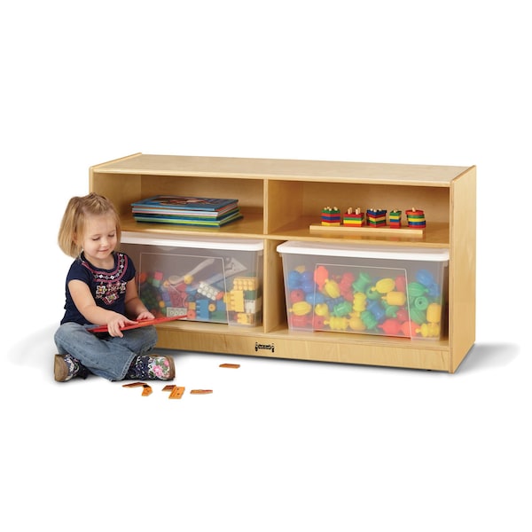 Jonti-Craft Toddler Jumbo Tote Storage  with Clear Totes + Lids - 1334JC