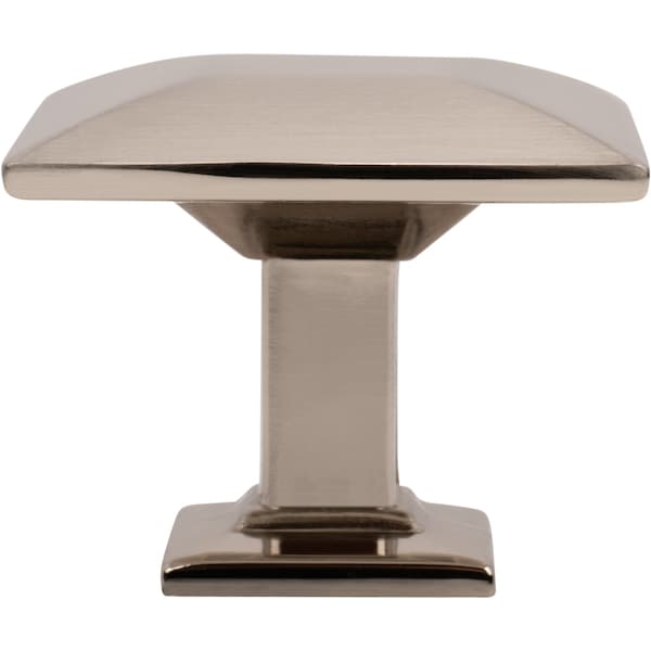 Designperfect 1-3/16 Overall Length Square Cabinet Knob, Brushed Satin Nickel, 10PK - DPA10S94KSNB