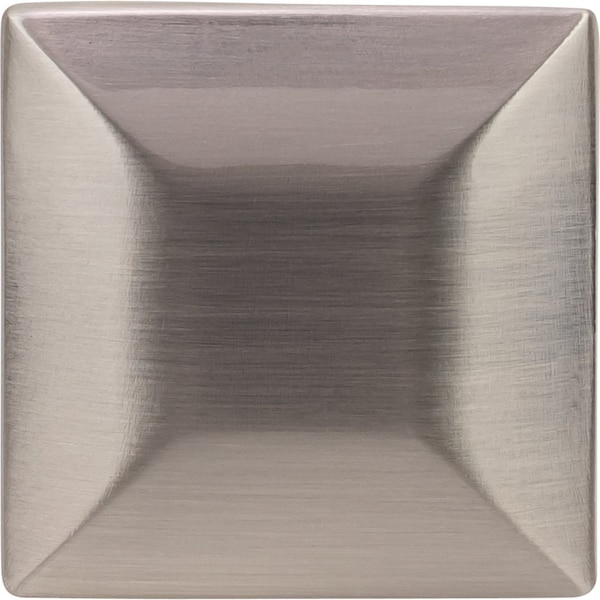 Designperfect 1-3/16 Overall Length Square Cabinet Knob, Brushed Satin Nickel, 10PK - DPA10S94KSNB