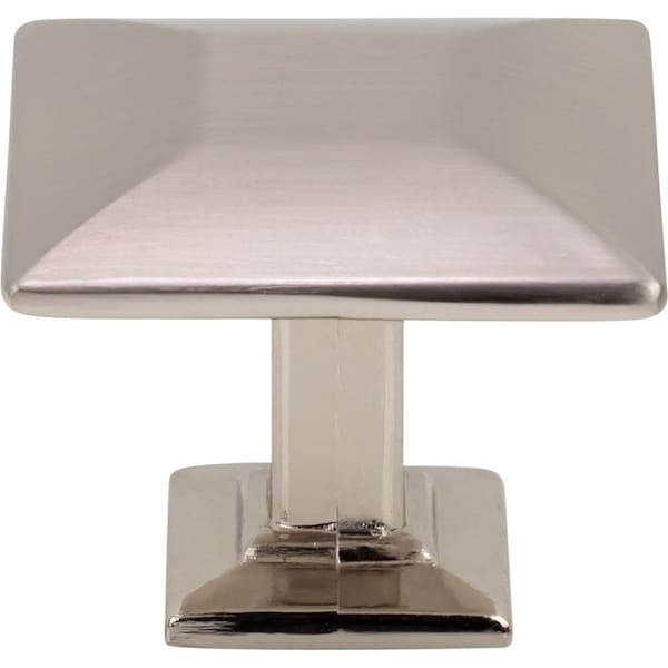 Designperfect 1-3/16 Overall Length Square Cabinet Knob, Brushed Satin Nickel, 10PK - DPA10S94KSNB