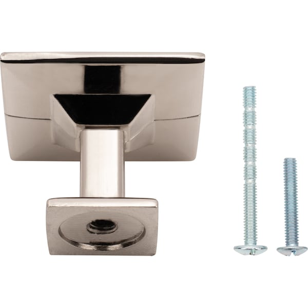 Designperfect 1-3/16 Overall Length Square Cabinet Knob, Brushed Satin Nickel, 10PK - DPA10S94KSNB
