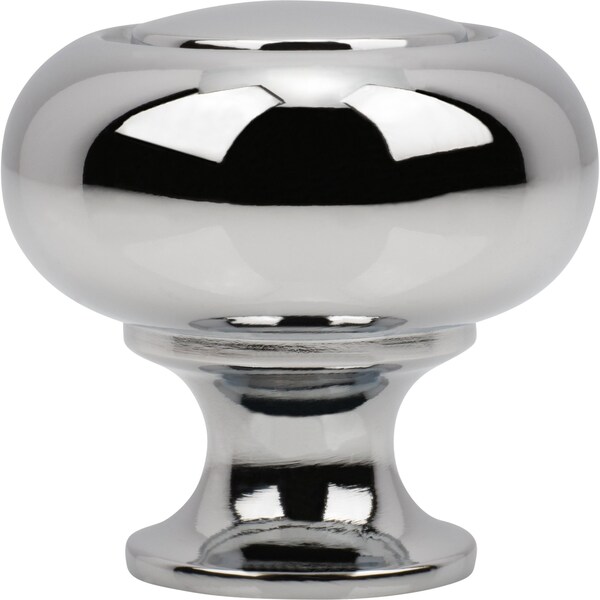 Designperfect 1-1/4 Diameter Round Cabinet Knob, Polished Chrome, 25PK - DPA25R31KPC