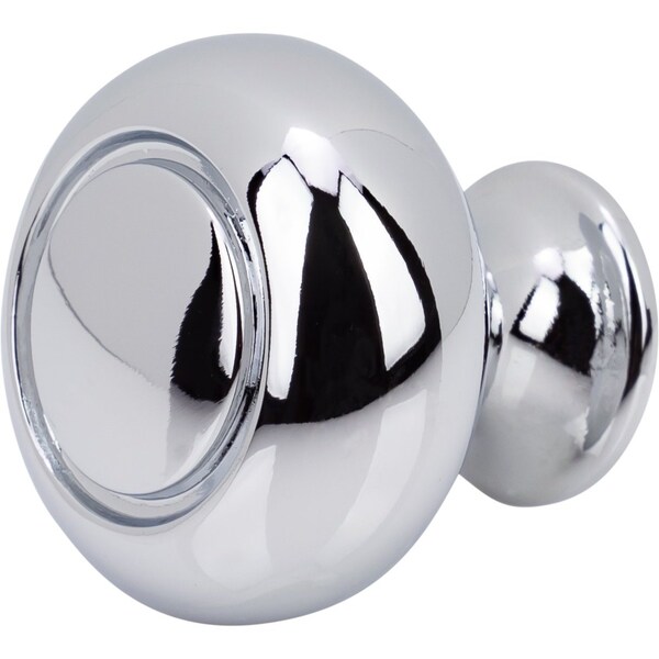 Designperfect 1-1/4 Diameter Round Cabinet Knob, Polished Chrome, 25PK - DPA25R31KPC